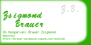 zsigmond brauer business card